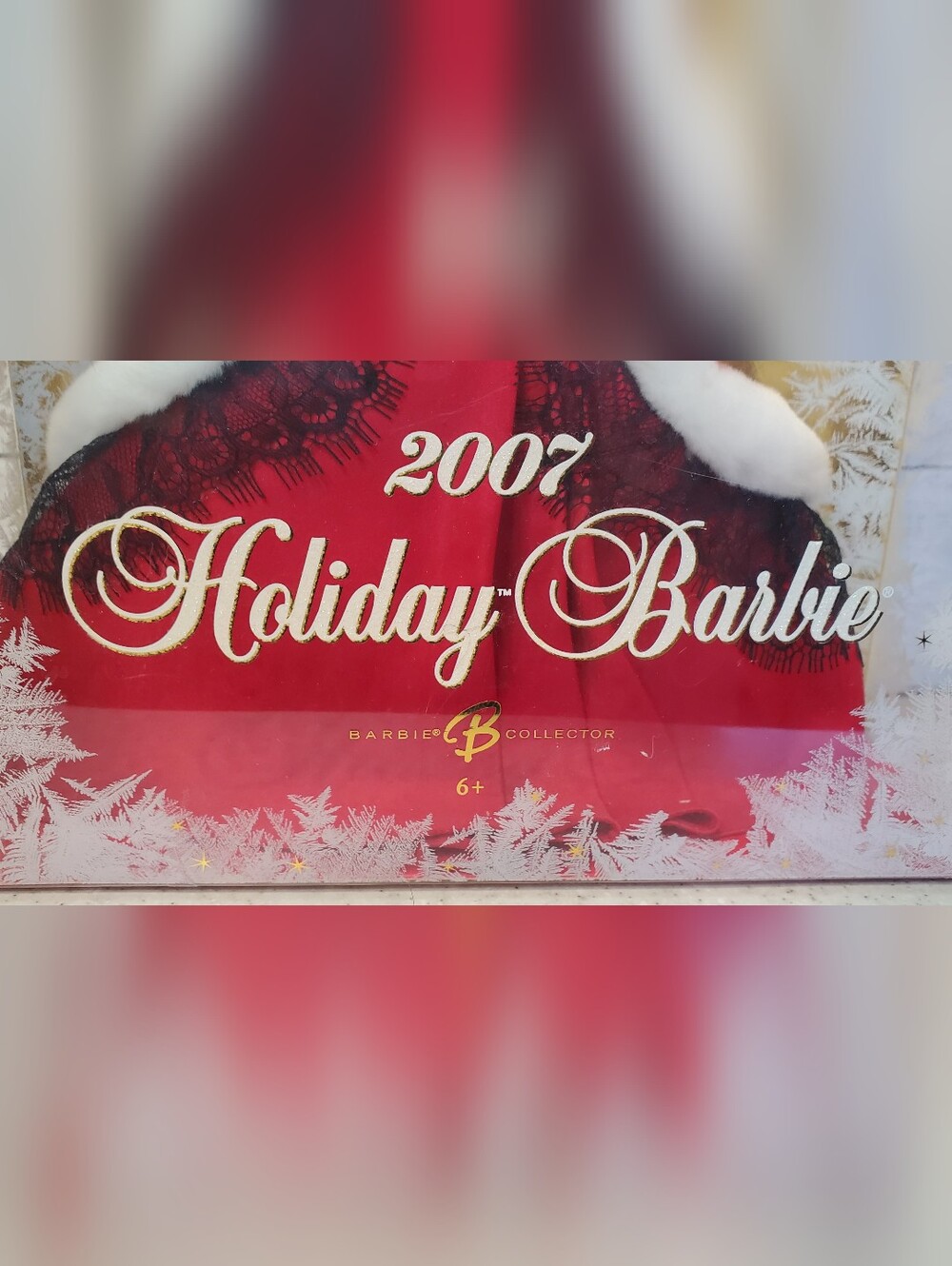 2007 Holiday Barbie Collector Doll Christmas Red Velvet Dress NRFB Mattel Sealed - Picture 6 of 7